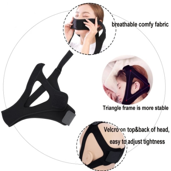 Anti Snoring Hagebånd, Stop Snoring Hagebånd Snore Stopper, P
