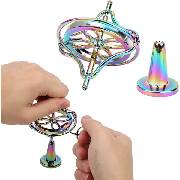 Precisionslegering Anti-gravity Rotationsbalansleksak Gyroskop Stres