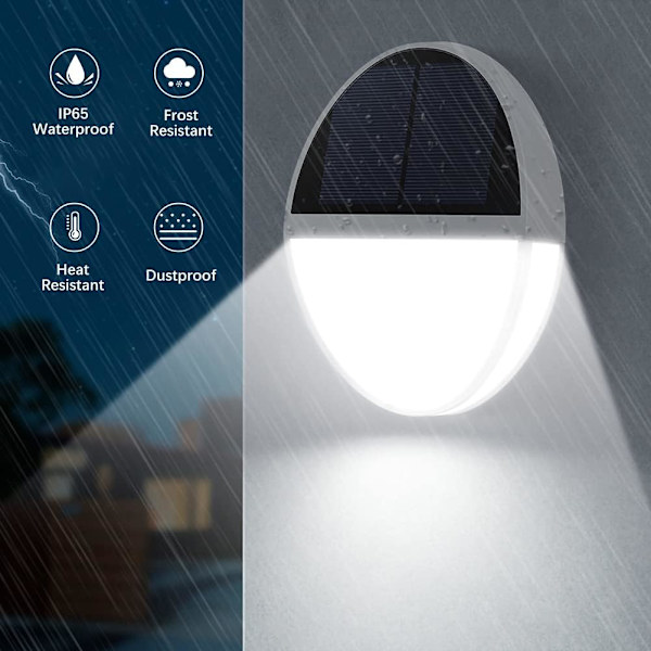 Solcellsladdad utomhuslampa, LED solcells rörelsesensor vägglampa,