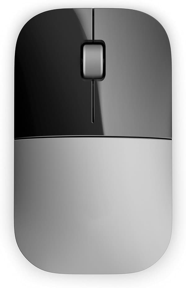 Sølvgrå, trådløs mus (1200 dpi, blå LED-teknologi, USB p