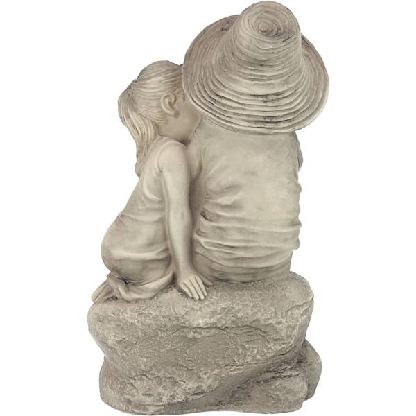 Lägre barn flicka och pojke trädgård dekor staty, 8,5*13*9cm, poly