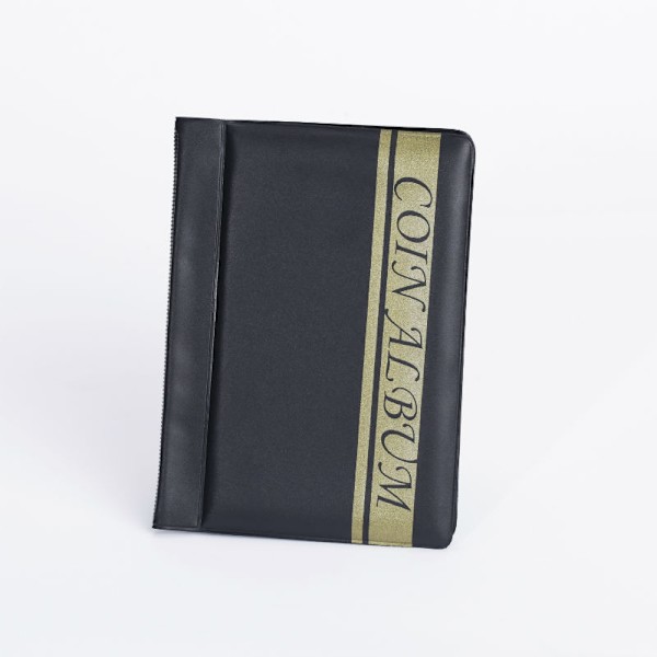 Mörkblå + Svart 2PCS 120 Fickor Myntalbum × 2, Myntpärm, C