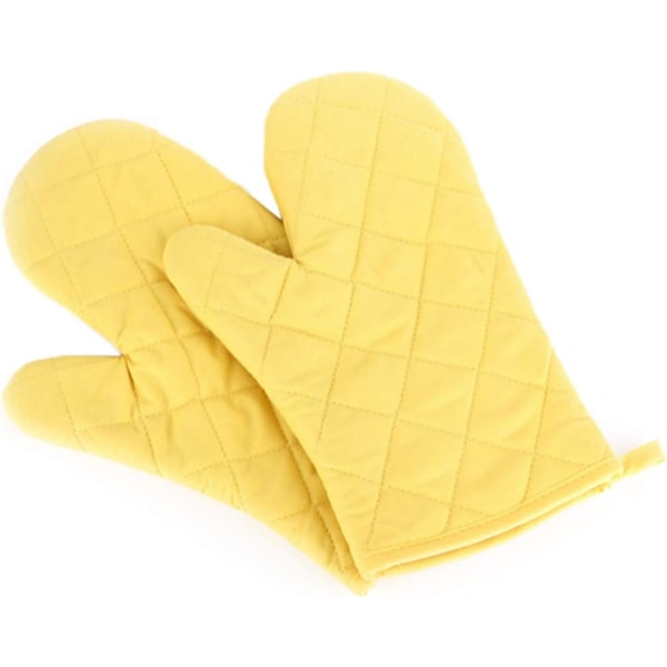 2 oven gloves to protect the heat of the microwave grill - yellow