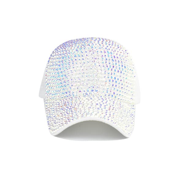 Kvinder Nittet Rhinestone Krystaller Justerbar Baseball Cap Plain S