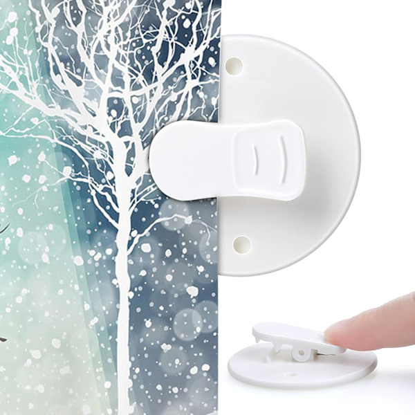 4-pack duschdraperiklämmor med vattenskydd, självhäftande dusch