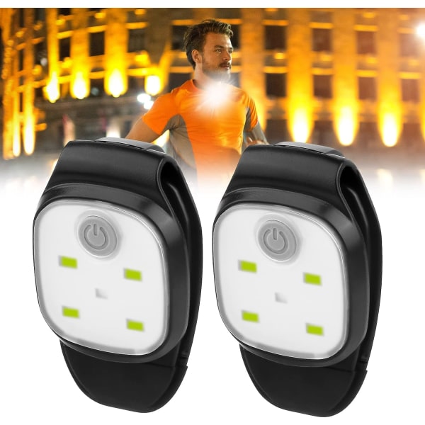 2 Pieces Night Clip Running Lights, Reflective Safety Light Recha