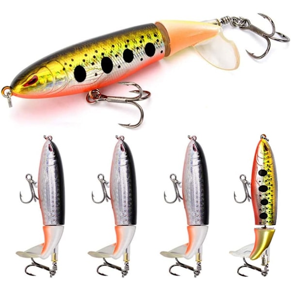 Konstgjord bete fiskebete wobbler set 5 st penna popper simma