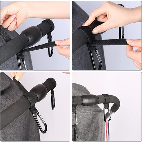 6 strollers krokar av Baby, aluminiumkrok för barnvagn,