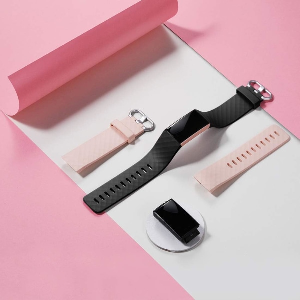 2-pakning med kompatible erstatningsreimer for Fitbit Charge 3/Fitbit C