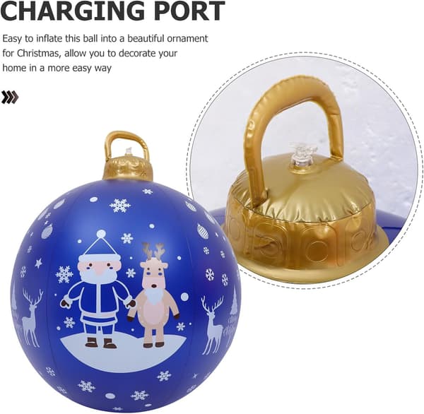 Oppustelig julekugle julekugle julegård dekoration