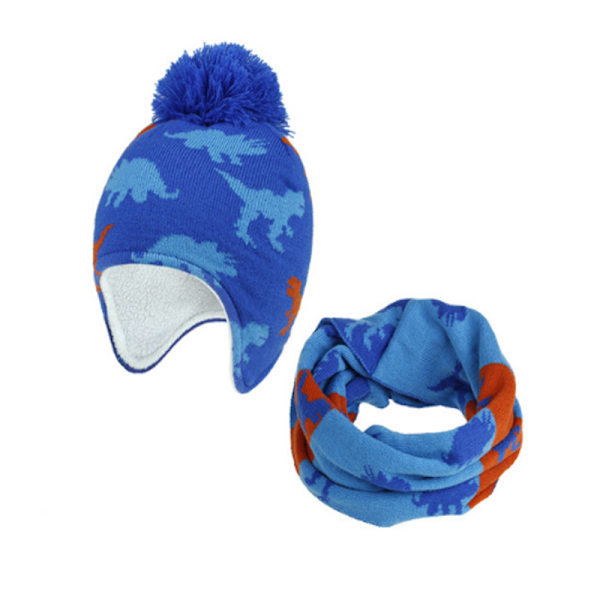 2 in 1 Lasten Pipo ja Huivi Talvi Paksu Lämmin Fleece Vuori Neuloa