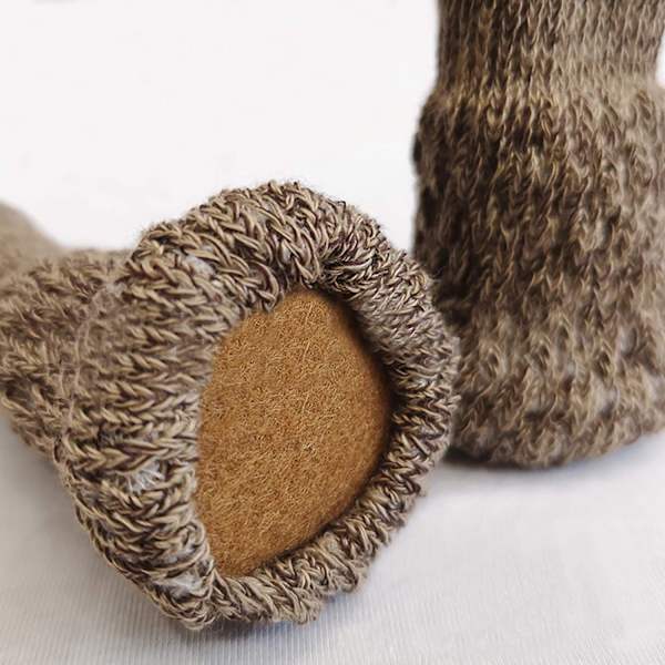 Khaki 16 st stolsbensskydd med filt dynor stickade hög elastiska F