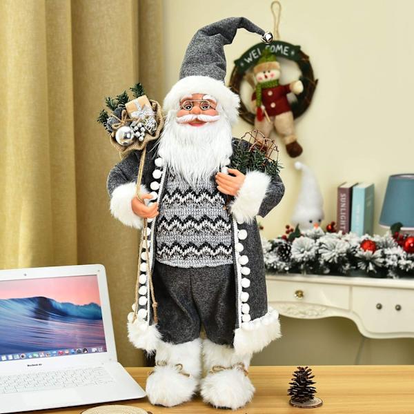 30cm Dockleksak Jul Stående Figur Tomte Nisse Docka Plysch Ha