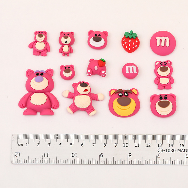 20 stk. store jordbær bamse DIY harpiks smykker tilbehør
