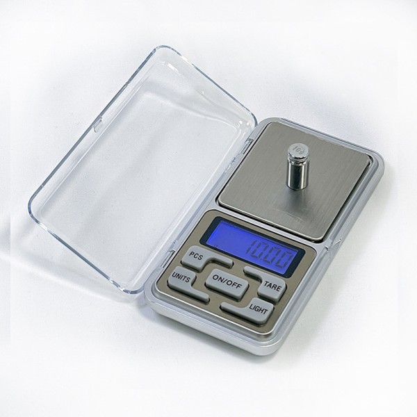 Digitaalinen taskuvaaka, kannettava koruvaaka 0,01 - 500 g hopeaa