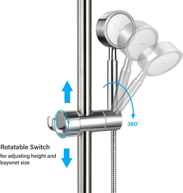 2 stk Universal Dusjhodeholder Dusjbrakett Erstatning