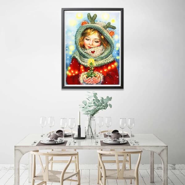 Julejente stil, 30 * 40 cm, brodert diamantmaleri com