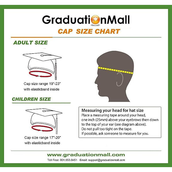 GraduationMall Aikuisten valmistujaishattu riipuksella 2022, Unisex High