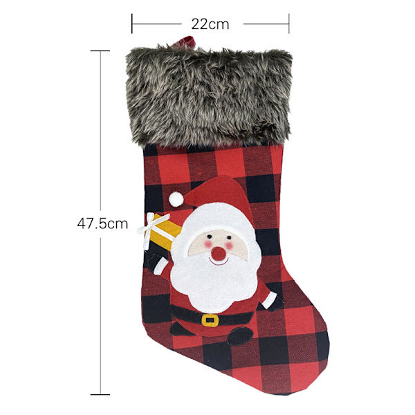 Julstrumpor Set med 4 - Stora 47,5CM Julstrumpor med B