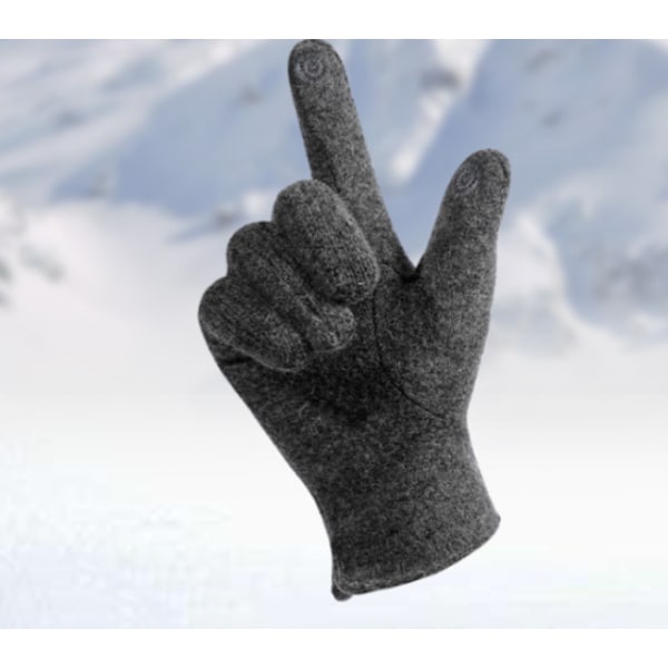 Herre sorte cashmere handsker med tyndt for og kabeldesign, pl