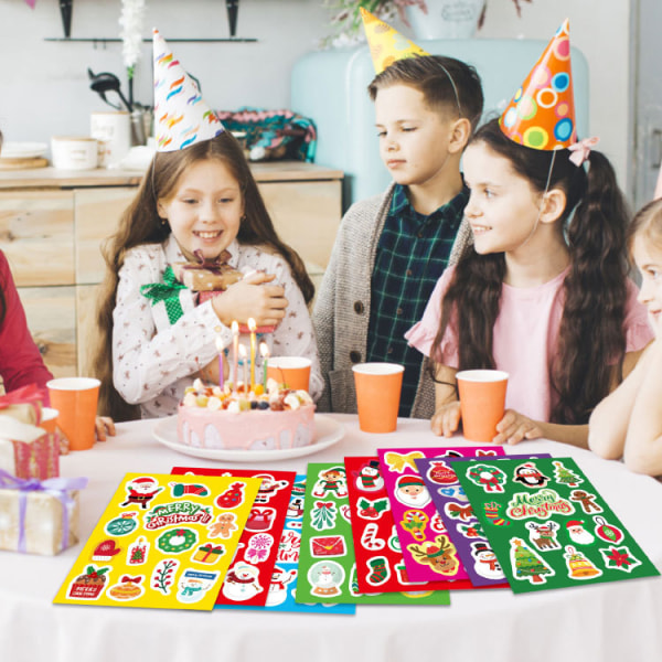 16 stk. Merry Christmas-etiketter for gaveposer og esker, til Ca
