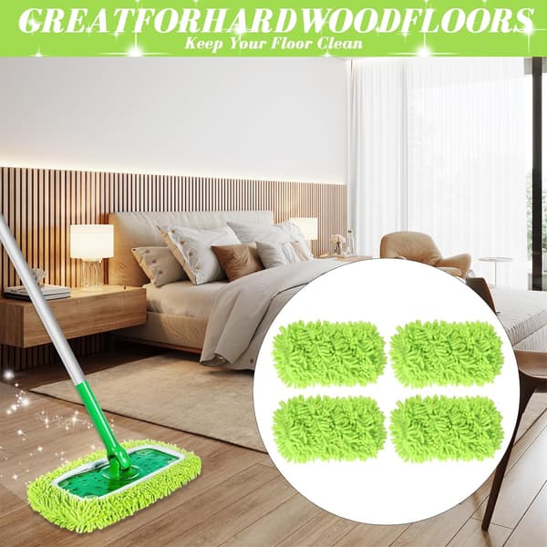 4 stk. Mikrofibermopperklude til Swiffer Sweeper, Dampmoppe Ref