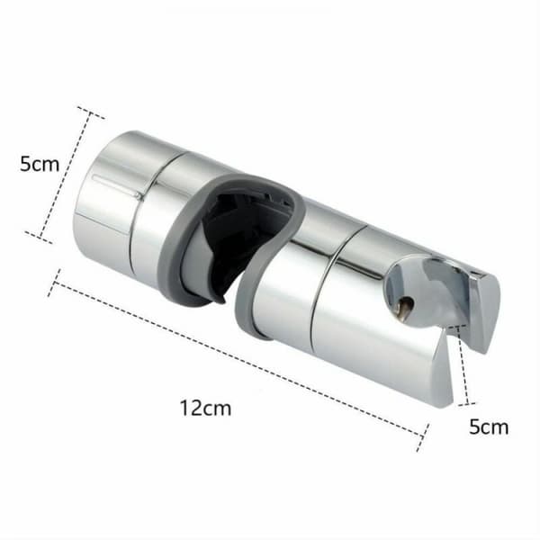 Justerbar bruseholder til skinner, diameter 18 til 25 mm, grå