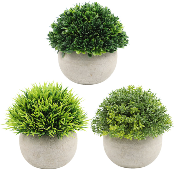 3 small artificial plants in indoor and outdoor artificial flower