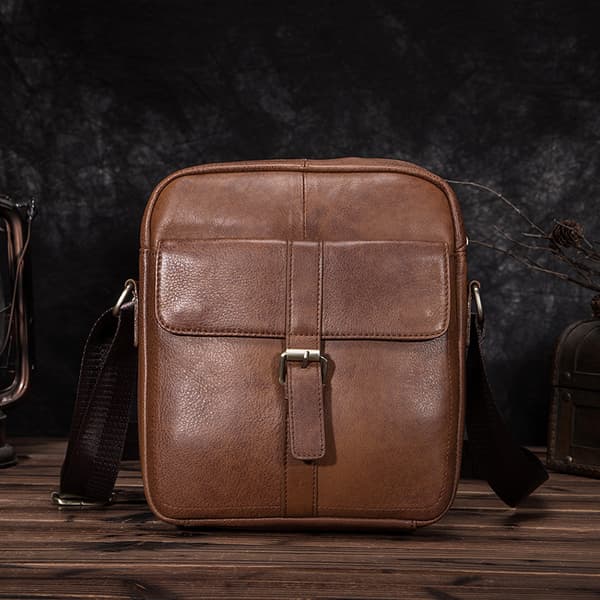 Premium læder crossbody tasker til mænd - Herre messenger taske