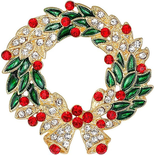 1 st julbrosch broschnålar blombrosch konstgjord kristall för C