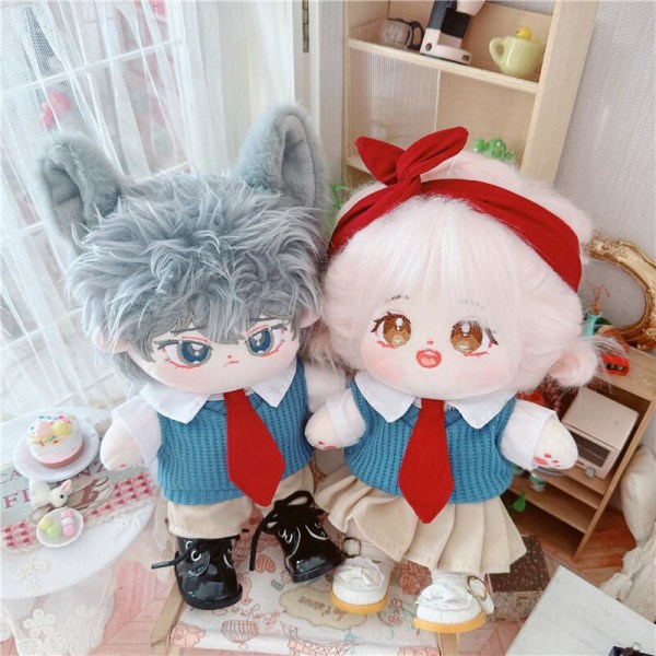 Cotton doll 20cm baby clothes, one set for each male and one set