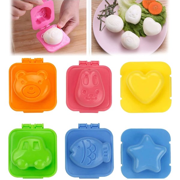 6pcs Plastic Egg Mold, Sushi Rice Mold