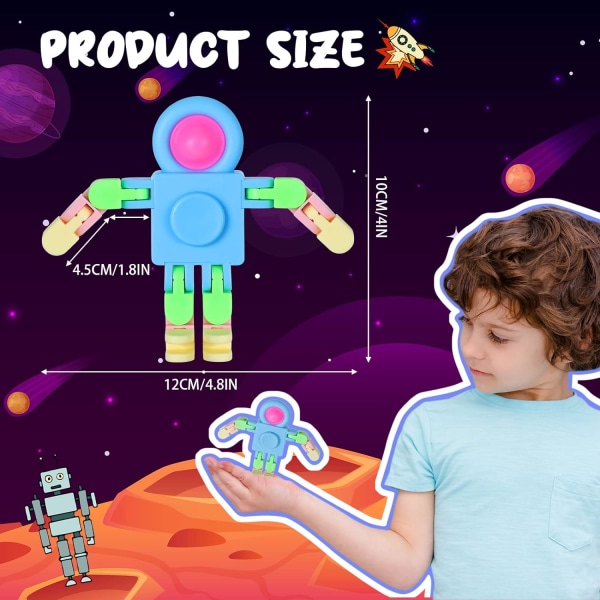 Fidget Snap Leksaker och Sensoriska Wacky Tracks Leksaker Robot Rolig Stress