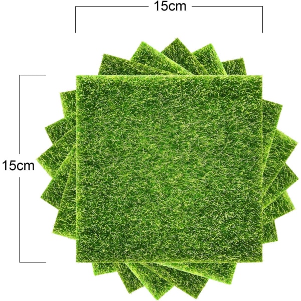 4-pack konstgräs för hantverk 15 x 15 cm