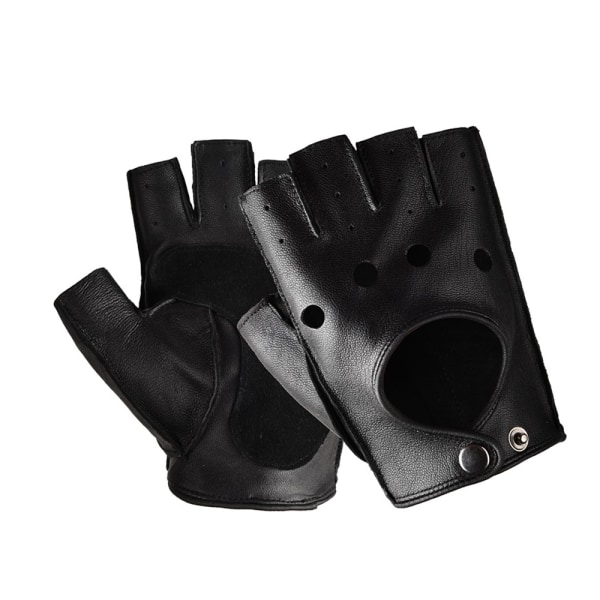 Læder Fingerless Kørehandsker, Fåreskind, Halv Finger Udendørs