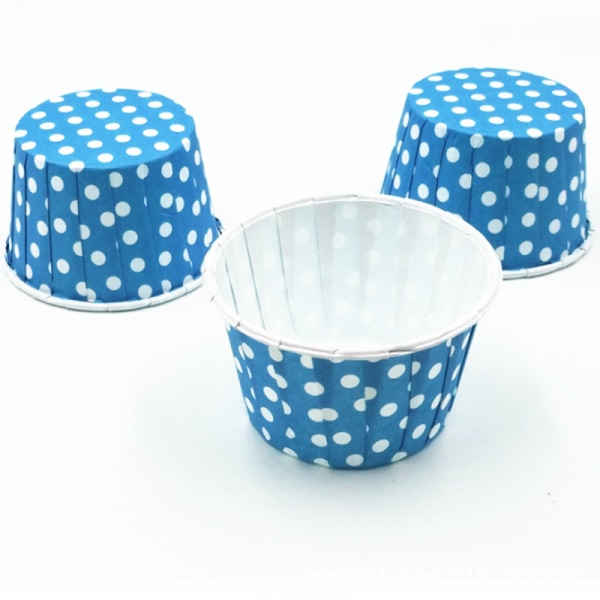 100 x 7 farger (blå) 39 mm høy, 50 mm bred muffins cupcake-innpakning