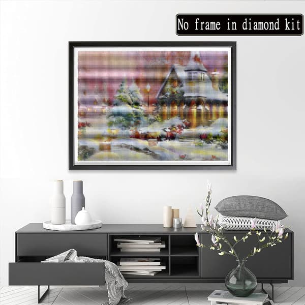 (12) 2 stk. DIY Diamantmaleri Julekit, 5D Jule Emb