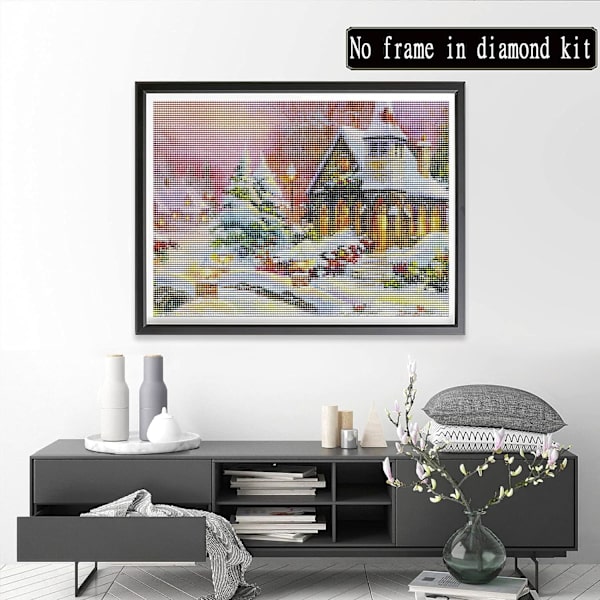 （12）3 stk DIY Diamantmaleri Julekit, 5D Jule Emb
