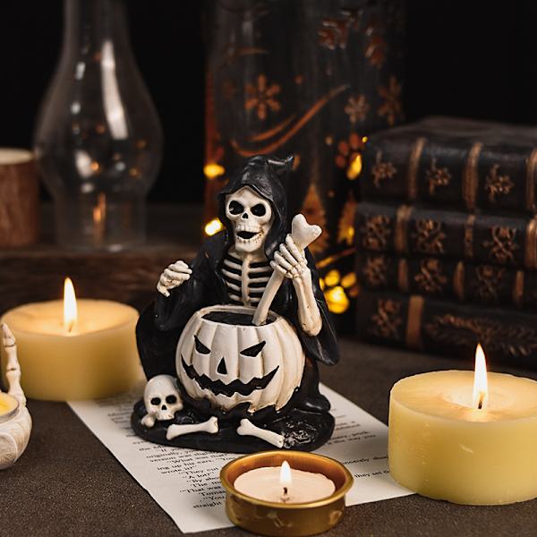 Halloween Spøgelsesfestival Skelet Figur Ornament Dipper Skull Ca