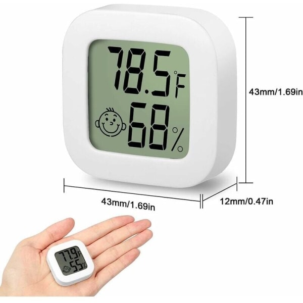 5 st Mini Portabel LCD Termometer Hygrometer Inomhustemperatur