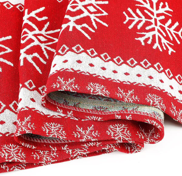 Rød julebordløper, 70,8 x 12,5 tommer polyester og bomull
