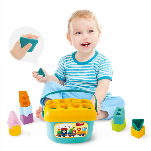 Baby leksak för att lära sig sortera och stapla, färgglad