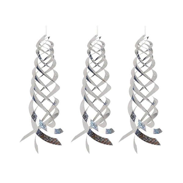3-pack Silver Rotierande Reflekterande Stång Fågelavvisare Fågelspiral R