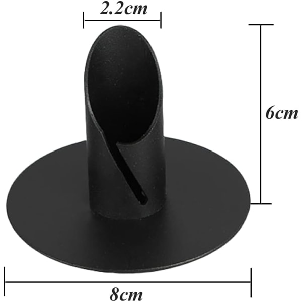Ljusstake Ljusstake 2 st Svart Metall Kandelaber Svart P