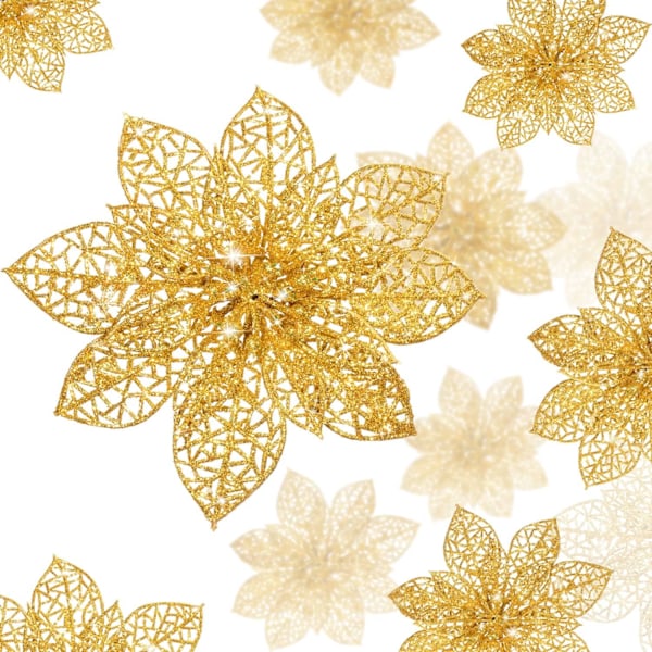 36 st glitter julstjärna julgransprydnad jul fl
