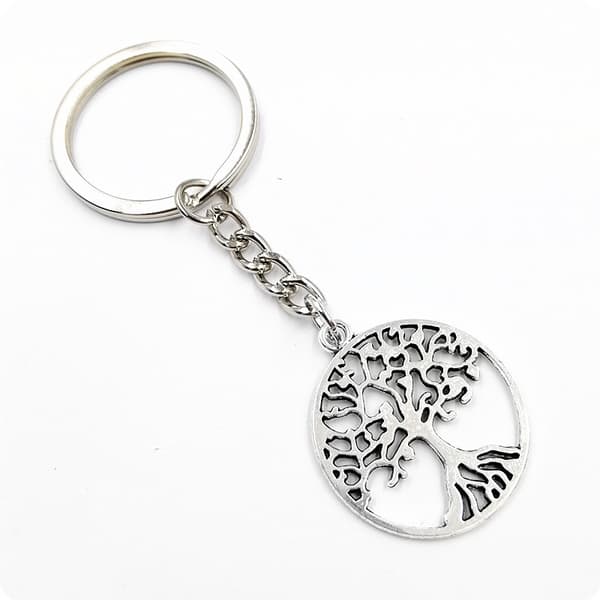 Nyckelring Livets Träd symbol silver