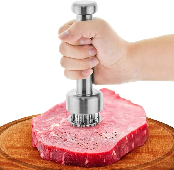 Köttmörare i rostfritt stål, manuell köttklubba, biffklubba