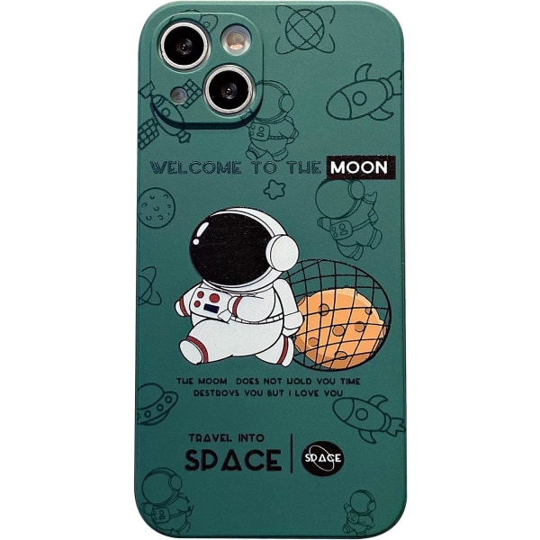 Compatible with Cute Case for iPhone 14, Cartoon Astronaut Space