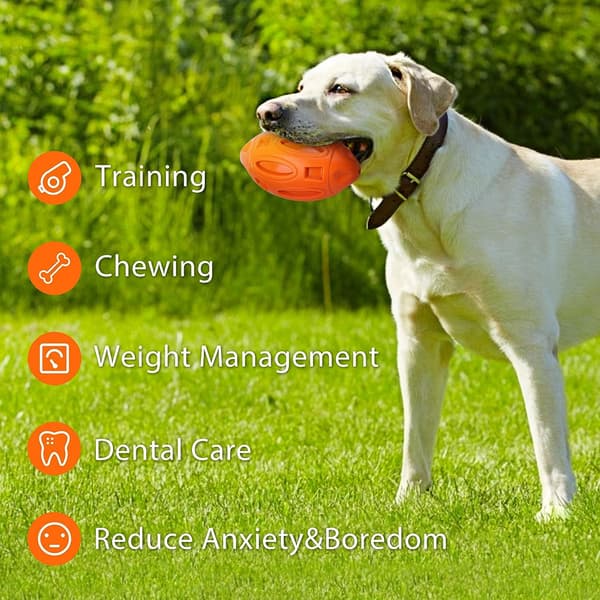 Squeaky tyggelegetøj til aggressive hunde - gummikugle med piv
