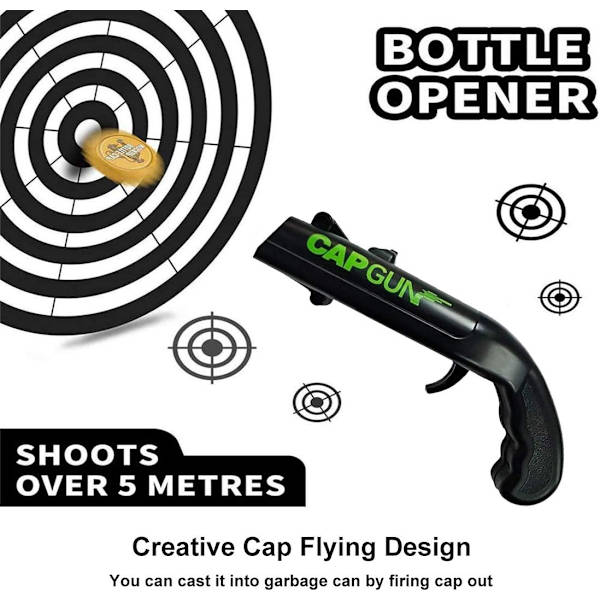 Ølflaskeåpnere, 2 stk. Cap Gun Ølflaskeåpnere, for Ho